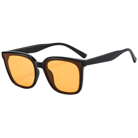 Occhiali Da Sole Quadrati Oversize Montatura PC Lenti AC Protezione UV400 Stile Retro Street Unisex