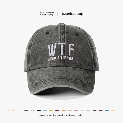 Gorra De Béisbol De Algodón Lavado Retro Letras Bordadas Ajustable Protección Solar Al Aire Libre Sombrero Hip Hop
