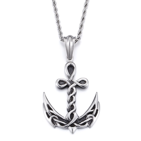 Pendente Ancora In Acciaio Inossidabile Vintage Punk Nautico Stile Croce Celtica Per Uomo