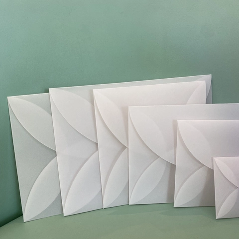 Semi Transparent Vellum Paper Envelopes For DIY Wedding Invitations Greeting Cards Vintage Matte White