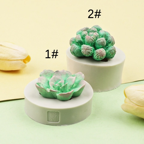 3D Succulent Vorm Siliconen Mal DIY Hars Ambacht Cake Bakken Chocolade Zeep Kaars Maken Tool
