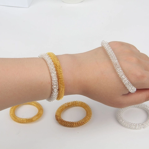 Akupressur Massageringe Feder Metall Stressabbau Finger Handgelenk Sensorisches Fidget Spielzeug Für Erwachsene