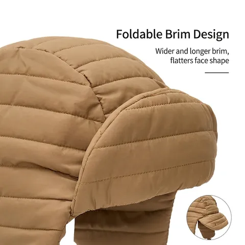 Cappello Da Trapper Invernale Trapuntato Imbottito Paraorecchie Fibbia Regolabile Antivento Impermeabile Berretto Aviatore Per Uomo Donna