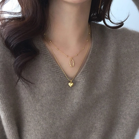 Collana Con Pendente A Cuore In Argento Sterling 925 Gioielli Catena Serpente Minimalista Per Donna Accessori Eleganti