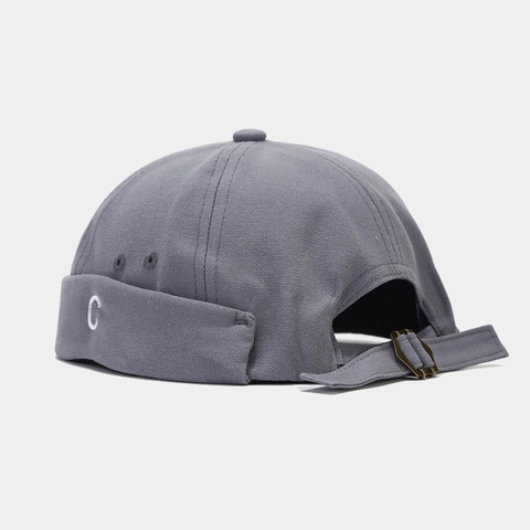 Cotton Docker Hat Retro Randlose Vermieter Kappe Mit C Buchstaben Stickerei Verstellbare Schnalle Vintage Streetwear