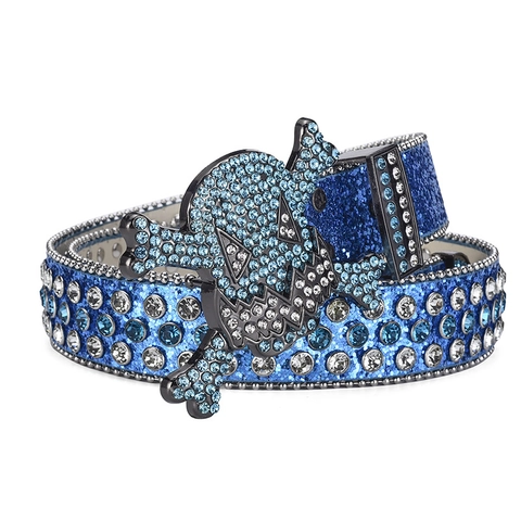 Rhinestone Gürtel Kunstleder Totenkopf Schnalle Hüftgurt Hip Hop Punk Nachtclub Mode Dekorativ Unisex Funkelnd
