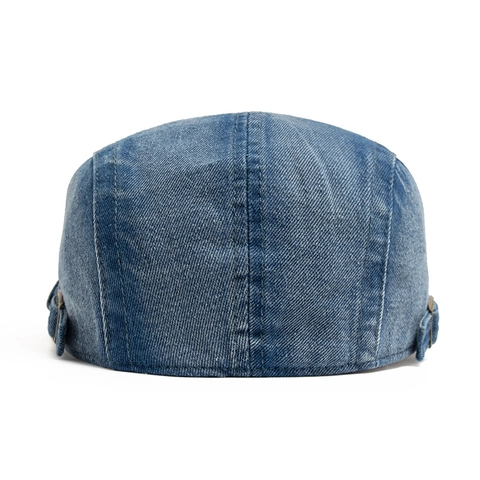 Gewassen Katoen Denim Flat Cap Retro Gescheurde Distressed Ivy Hoed Voor Mannen Vrouwen Verstelbare Vintage Streetwear
