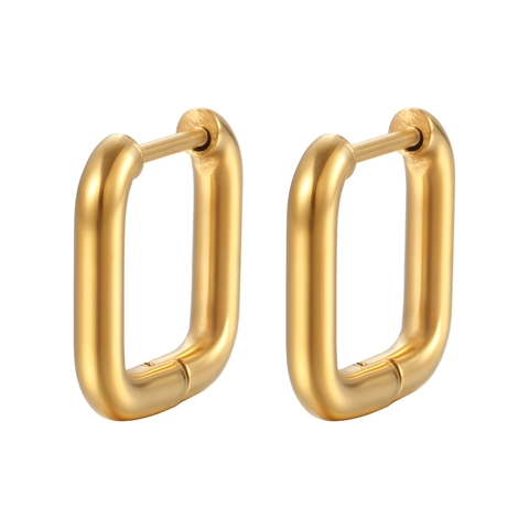 Minimalist Stainless Steel Geometric Ear Buckle Single Piece Gold Silver Black Rainbow Star Heart Earring For Women Men