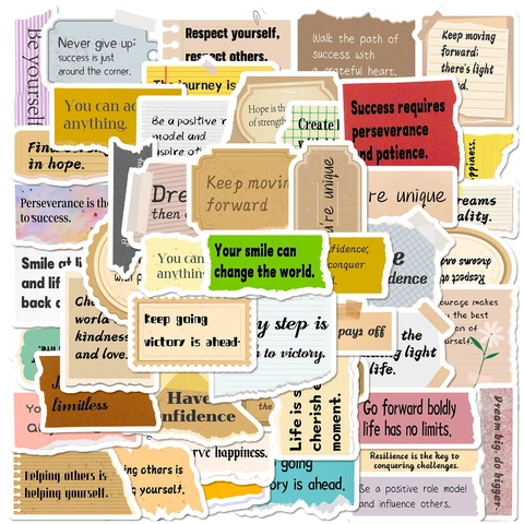 Adesivi Con Citazioni Motivazionali Etichette Decorative In Carta Adesiva Retro Per Scrapbooking Artigianato