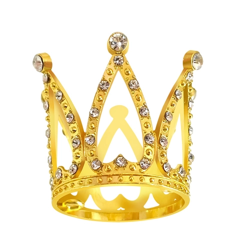 Mini Alloy Rhinestone Crown Cake Topper Hair Accessory Kids Birthday Party Wedding Decoration Small Elegant Tiara