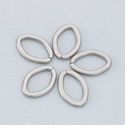 Anillos Retorcidos Ovalados Geométricos De Acero Inoxidable Conectores De Joyas Accesorios De Bricolaje Estilo Simple