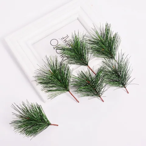 Kunstmatige Dennennaalden Takken Met Rode Bessen Voor Kerstboom Accessoires Cadeauverpakking Decoratie Feestelijke Dennenappels Decor