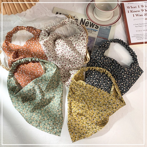 Bandeau Foulard Triangle Floral Vintage Élastique Mousseline De Satin Style Pastoral Accessoire Pour Femmes