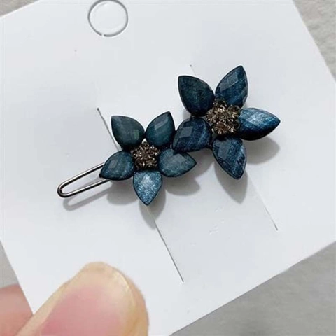 Elegante Haarklammern Mit Blumen Und Blättern Legierung Strass Koreanischer Stil Haarschmuck Für Damen