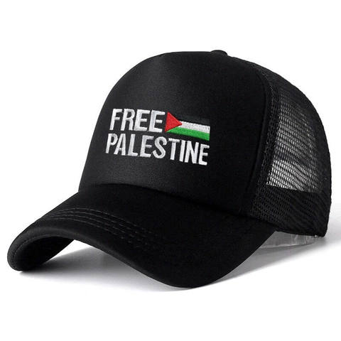 Cappello Trucker Free Palestine Cotone Poliere Mesh Ricamo Snapback Regolabile Cappello Da Baseball Vintage Retro Unisex