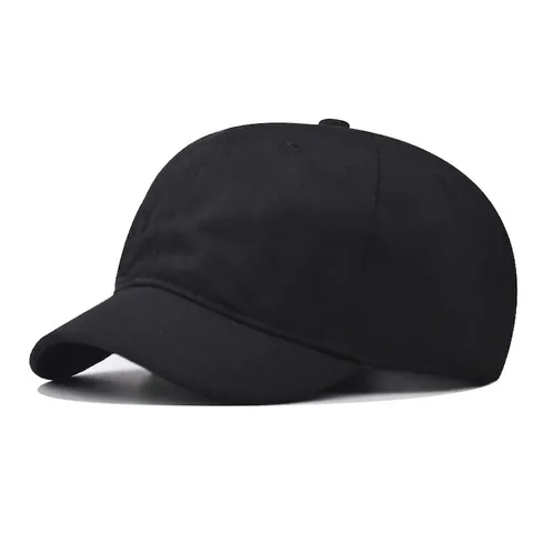 Gorra De Béisbol De Ala Corta 100 Por Ciento Algodón Parte Superior Suave Ajustable Retro Color Sólido Sombrero Para Hombre Y Mujer