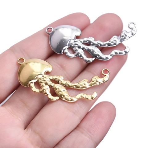 Ciondolo Medusa In Acciaio Inossidabile 304 Trama Martellata Irregolare Per Fai Da Te Creazione Gioielli Collana Oro Argento