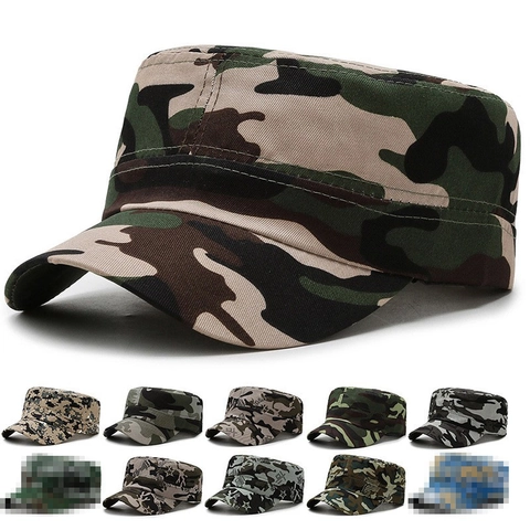 Cappello Militare Mimetico Testapiatta Regolabile Protezione Solare All Aperto Per Uomini Donne Bambini
