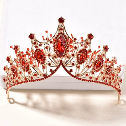 Barock Luxus Legierung Strass Braut Krone Tiara Für Hochzeit Party Fotografie Damen Elegante Haar Accessoires