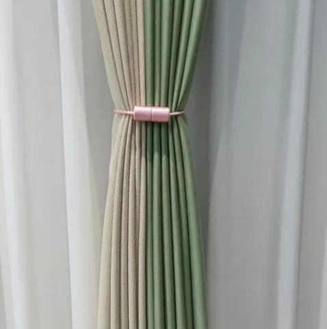 Magnetic Curtain Tiebacks Woven Rope Cylindrical No Drill Window Drape Holdbacks Decorative Drapery Tie Backs
