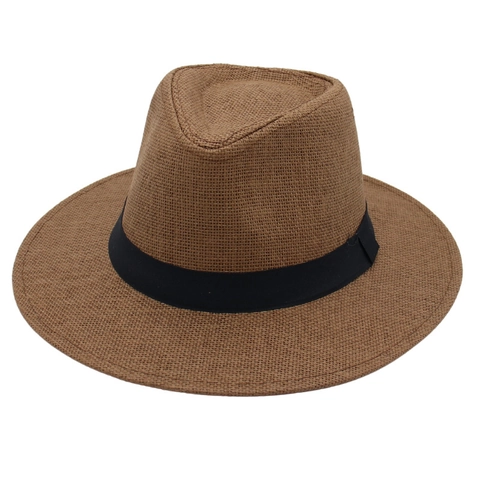 Chapeau De Paille Classique Fedora Respirant Protection Solaire Large Bord Été Plage Vacances Style Jazz Hommes Femmes