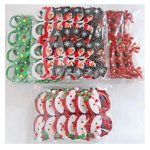 Christmas Decoration Glasses Reindeer Antlers Santa Snowman Christmas Tree Party Eyeglasses Frames Glitter Party Favors For Kids Adults