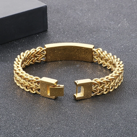 Pulsera De Acero Inoxidable Para Hombre Con Piedra Ojo De Tigre Y Circonita Vintage Punk Hip Hop Joyería De Cadena