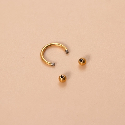 G23 Titanium Body Piercing Jewelry Lip Labret Stud Eyebrow Ring Circular Horseshoe Barbell Earring Cartilage Stud