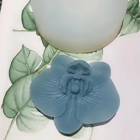 Orchid Flower Silicone Mold Flexible Realistic Petal Texture For DIY Candle Soap Gypsum Cake Decorating Resin Crafting