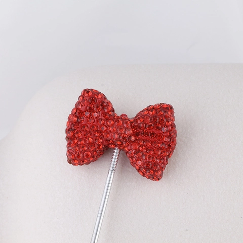 Colorful Rhinestone Bowknot Beads Polymer Clay Sparkling Charms For DIY Necklace Keychain Jewelry Making Accessories