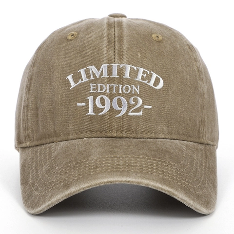 Casquette De Baseball Coton Lavé Broderie Limited Edition 1992 Rétro Ajustable Dad Hat Hommes Femmes