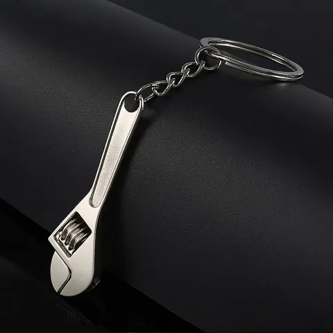 Mini Tool Keychains Creative Zinc Alloy Adjustable Wrench Hammer Pliers Novelty Metal Keyring Pendant Gifts Men Women