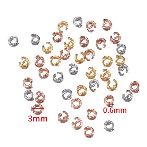 Stainless Steel Open Jump Rings Connectors For DIY Jewelry Making Necklaces Bracelets Electroplated