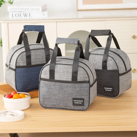 Borsa Termica Per Il Pranzo Tessuto Oxford Cationico Foglio Di Alluminio Cotone Perla Artificialto Impermeabile Grande Capacità Bento