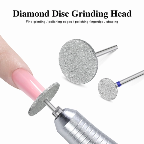 Professional Diamond Nail Drill Bits Disc Grinding Head For Manicure Trimming Shaping Polishing Home Salon Nails Care Tools
