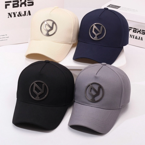 Berretto Da Baseball In Cotone Cappello Protezione Solare All Aperto Con Logo In Metallo Moda Hip Hop Regolabile