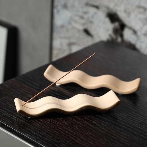 Minimalistischer Räucherstäbchenhalter Aus Keramik Wellenform Zen Dekor Moderner Aromatherapie Sockel Ornament Geschenk