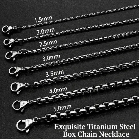 Roestvrijstalen Box Schakelketting Hip Hop Punk Venetiaanse Schakel Sieraden Voor Heren Dames