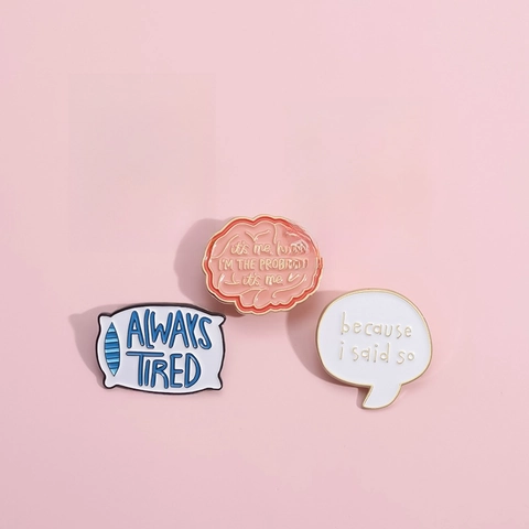 Épinglette Amusante avec Slogan en Émail Broche en Alliage Badge Métallique pour Décoration de Sac à Dos Vêtements Introverts Anonymous