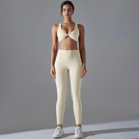 Women Yoga Bra And Leggings Nylon Spandex Antibacterial High Elasticity High Waist Gym Fitness Workout Activewear