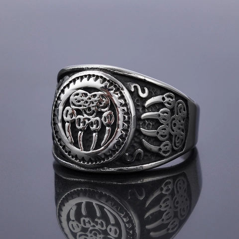 Anello Artiglio Di Orso Vichingo Acciaio Inossidabile Retro Gotico Distressed Punk Rock Gioielli Per Uomini Donne Unisex