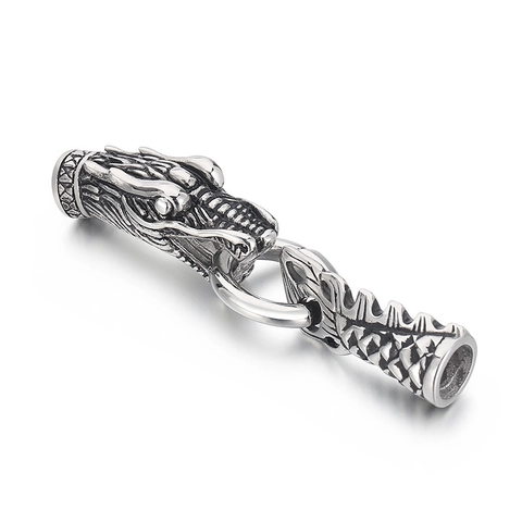 Edelstahl Drachenkopf Schmuckverschluss Verbinder Für Lederarmband DIY Schmuckherstellung Zubehör