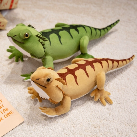 Realistic Lizard Plush Toy Bearded Dragon Iguana Soft Stuffed Animal Doll Home Decor Pillow Lifelike Creature Gift