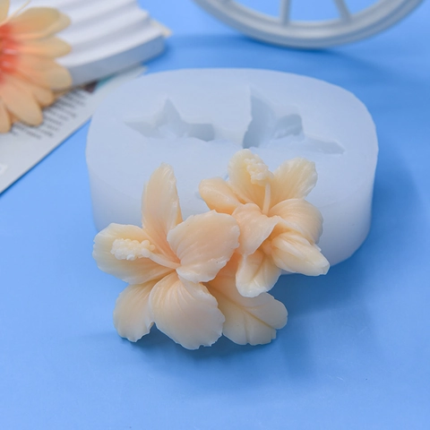 Flower Silicone Mold Hibiscus Floral Shape For DIY Cake Fondant Chocolate Candle Soap Making Crafting