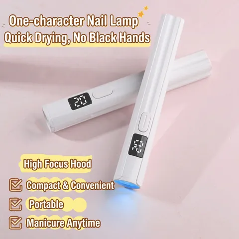 Mini Lámpara De Uñas UV LED Portátil Recargable Para Esmalte De Gel Con Pantalla Digital Y Lente Convexa