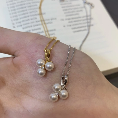 Collana Con Ciondolo Minimalista Con Künstliche Perle Sintetiche E Zircone Catena In Lega Gioielli Eleganti Per Donne