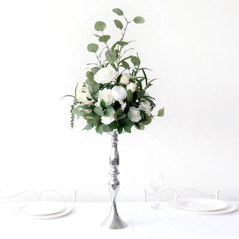 Künstliche Satin Rose Pfingstrose Blume Ball Herzstück Arrangement Für Hochzeit Bankett Tisch Dekor Elegant Realistisch