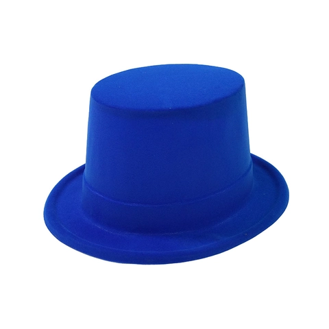 Adult 58cm Solid Color Plastic PVC Top Hat Retro Gentleman Fedora For Party Performance Stage Costume Accessory High Hat