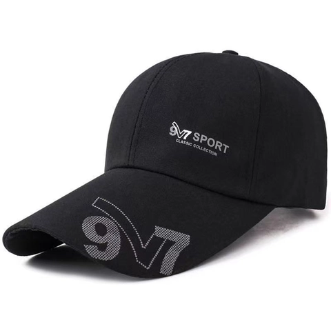 Unisex Canvas Baseballkappe Sport Buchstaben Druck Verstellbar Outdoor Sonnenschutz Gebogener Rand Freizeit Hut