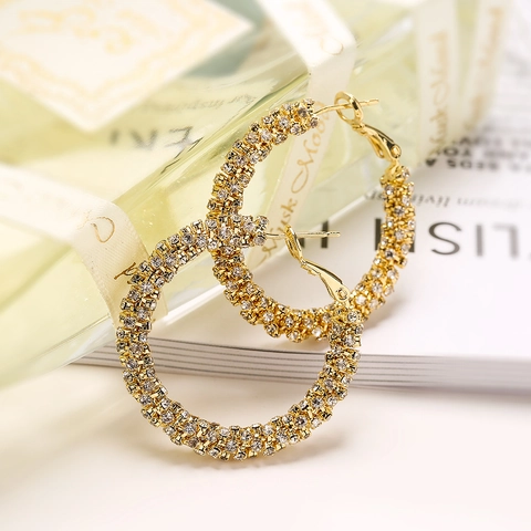 Kupfer Geometrische Creolen Dreieck Ohrringe Vergoldet Zirkonia Pave Elegant Modeschmuck Für Damen